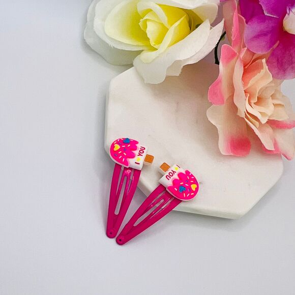 Cute Clay Hair Snap Clip Sets for Kids and Women Handmade New - Picture 3 of 8